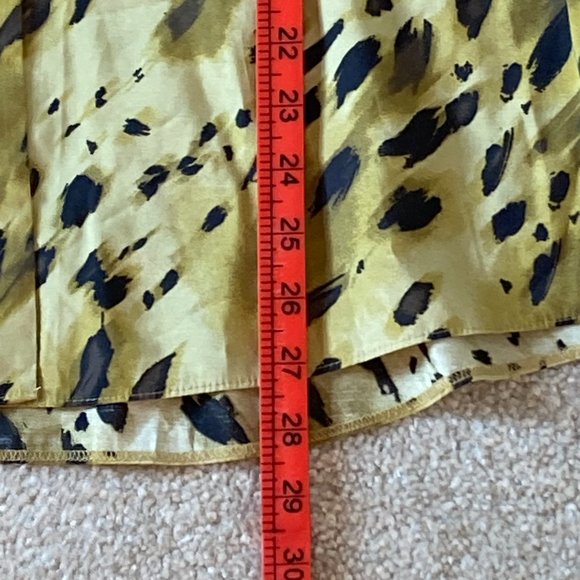 Primark Women's Black Animal Print Lime Green Slim Fit Shirt Size 18 - Picture 6 of 14